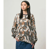 Gramicci Waffle Crew Pullover Bark Camo Gramicci