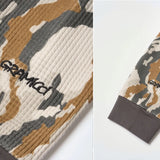 Gramicci Waffle Crew Pullover Bark Camo Gramicci
