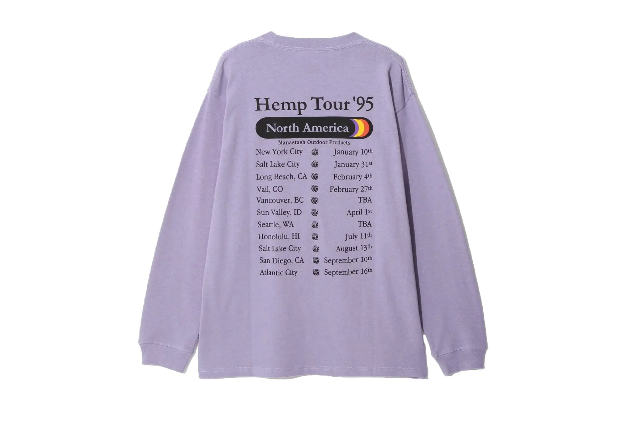 Manastash Hemp Tour L/S Tee - Lavande Manastash