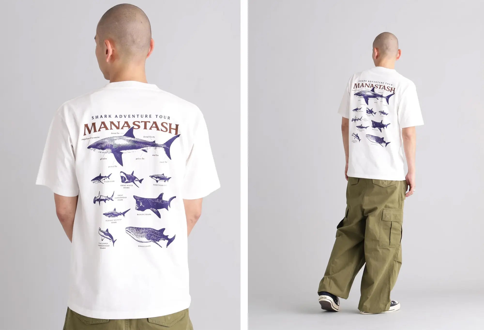 Manastash Pumice Tee Shark - Blanc Manastash