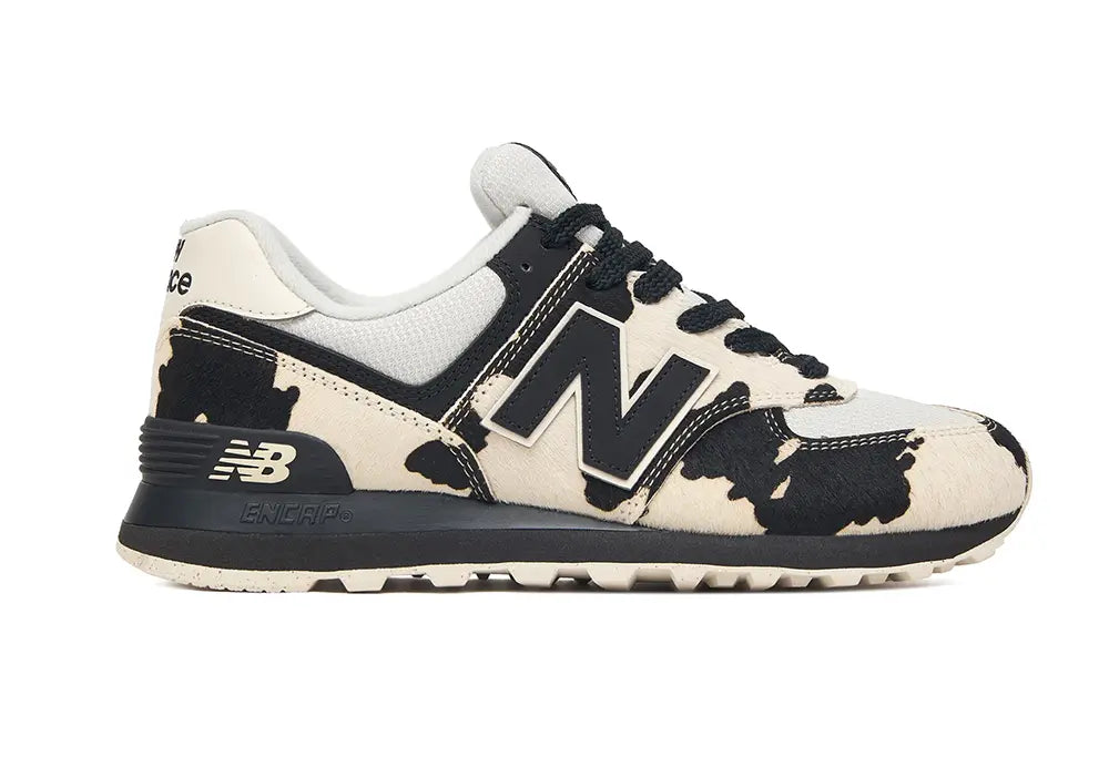 New Balance 574 Black / Line - Cow Print New Balance