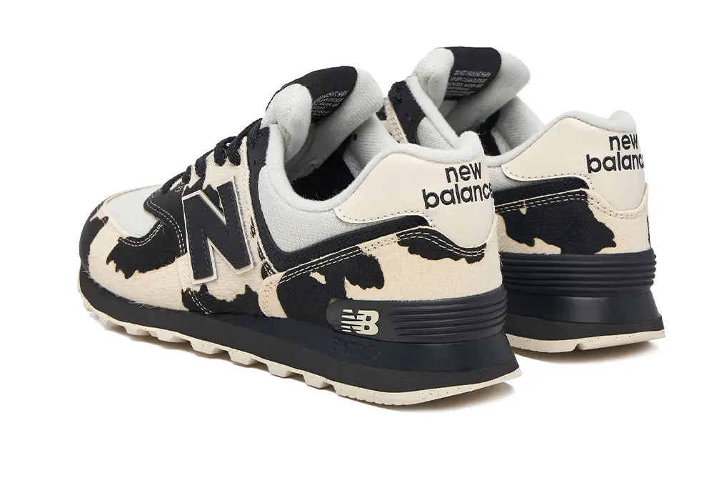 New Balance 574 Black / Line - Cow Print New Balance