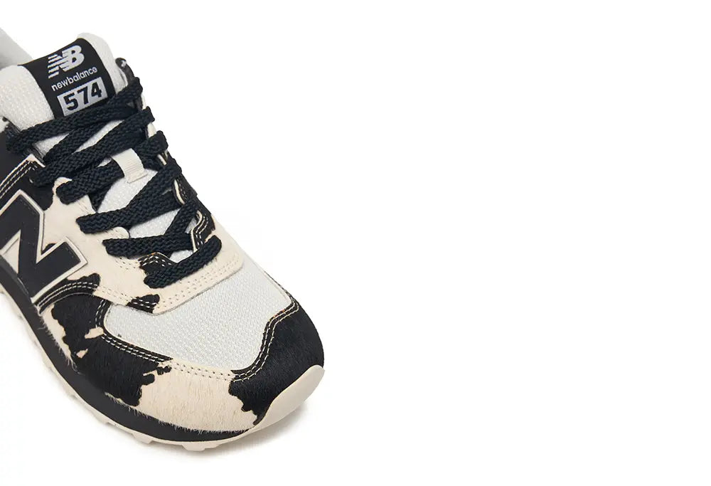 New Balance 574 Black / Line - Cow Print New Balance