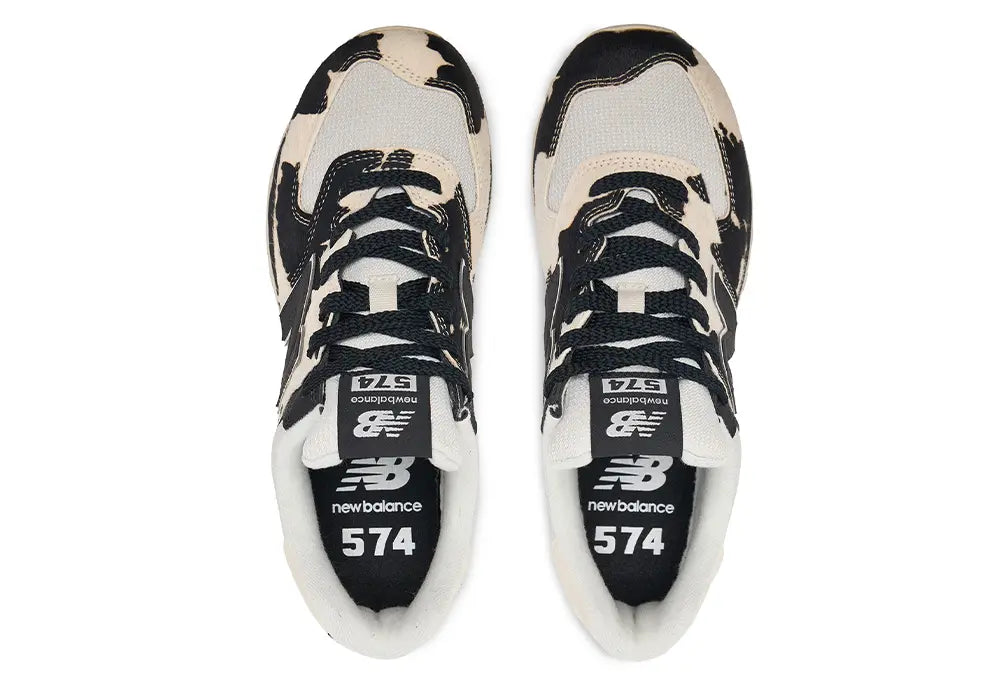 New Balance 574 Black / Line - Cow Print New Balance