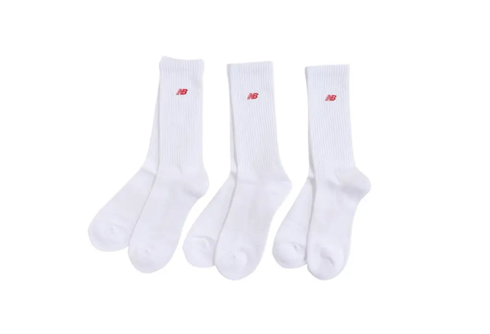 New Balance Chaussettes Patch Logo Blanc X3 New Balance