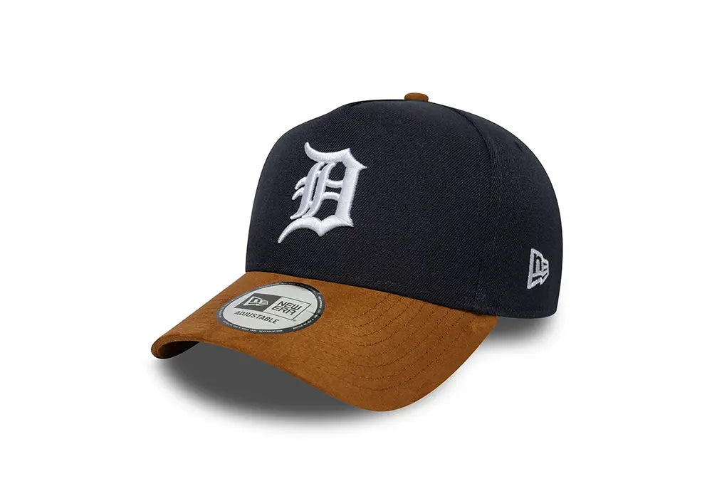 New Era 9FORTY E-Frame Tigers MLB Suede Visor Bleu marine New Era