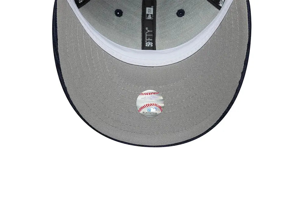 New Era Casquette 59FIFTY Fitted Dogear NY Yankees MLB Cord Navy New Era