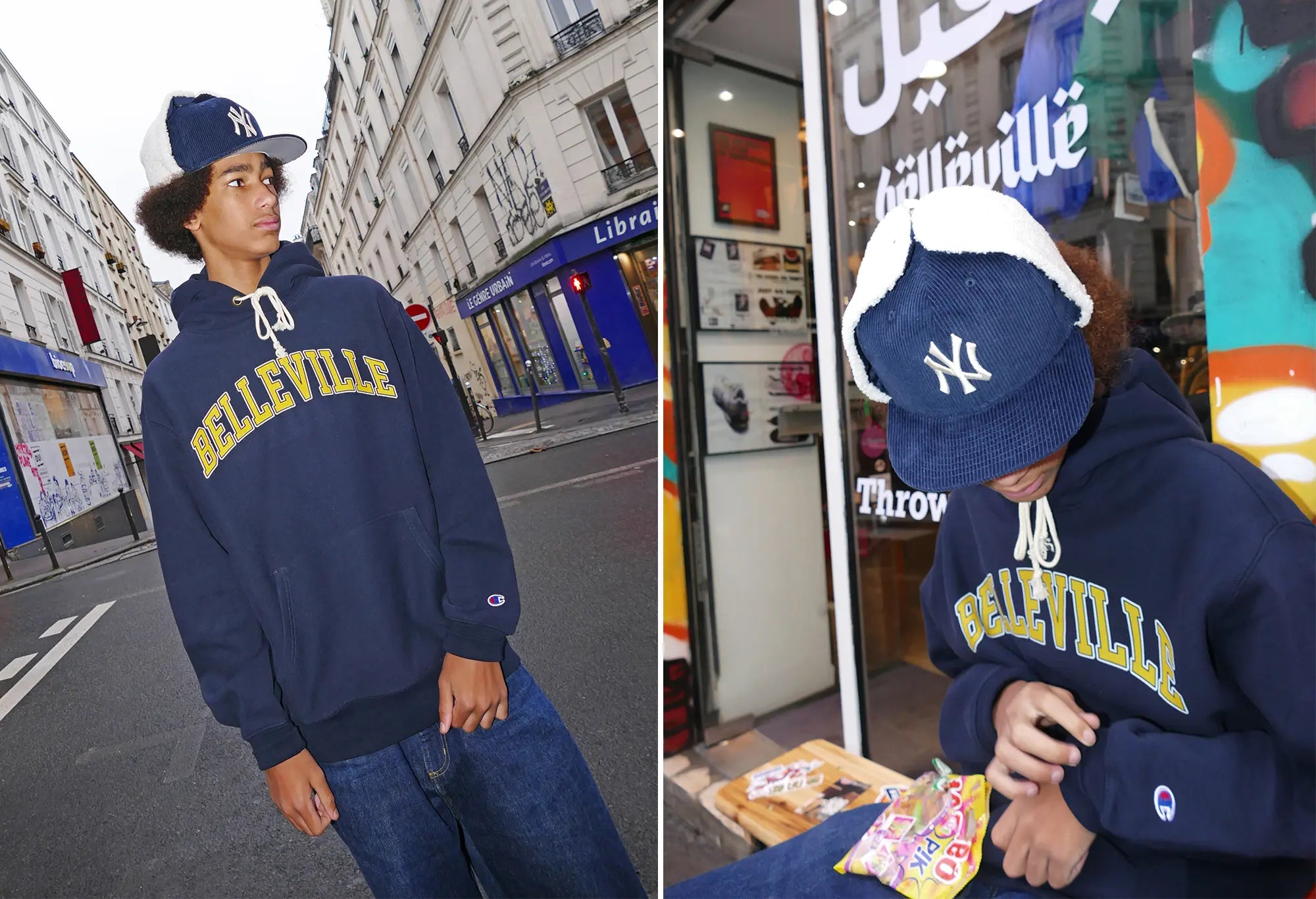 New Era Casquette 59FIFTY Fitted Dogear NY Yankees MLB Cord Navy New Era