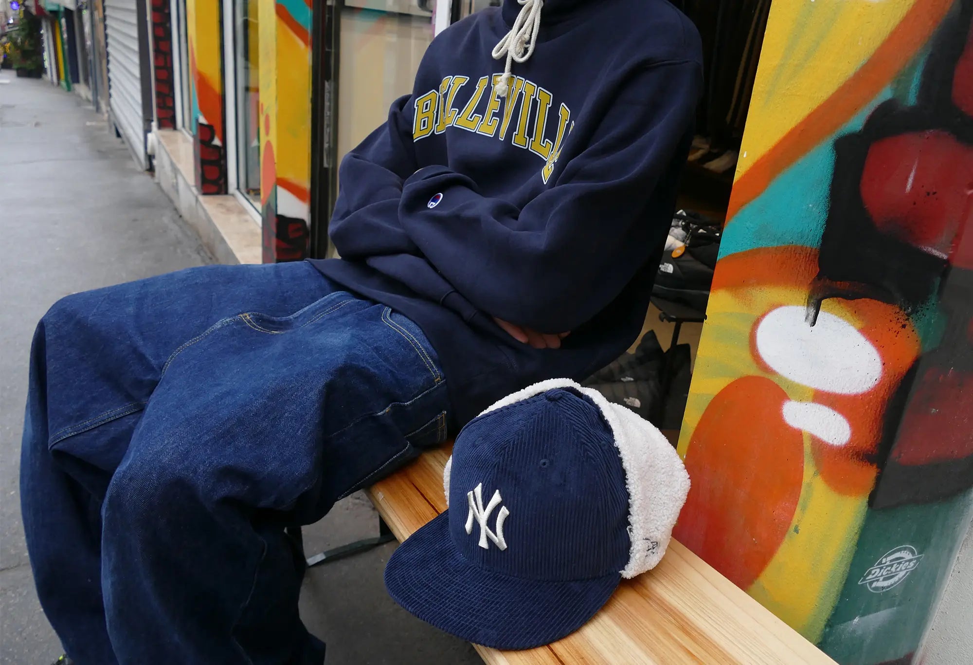 New Era Casquette 59FIFTY Fitted Dogear NY Yankees MLB Cord Navy New Era