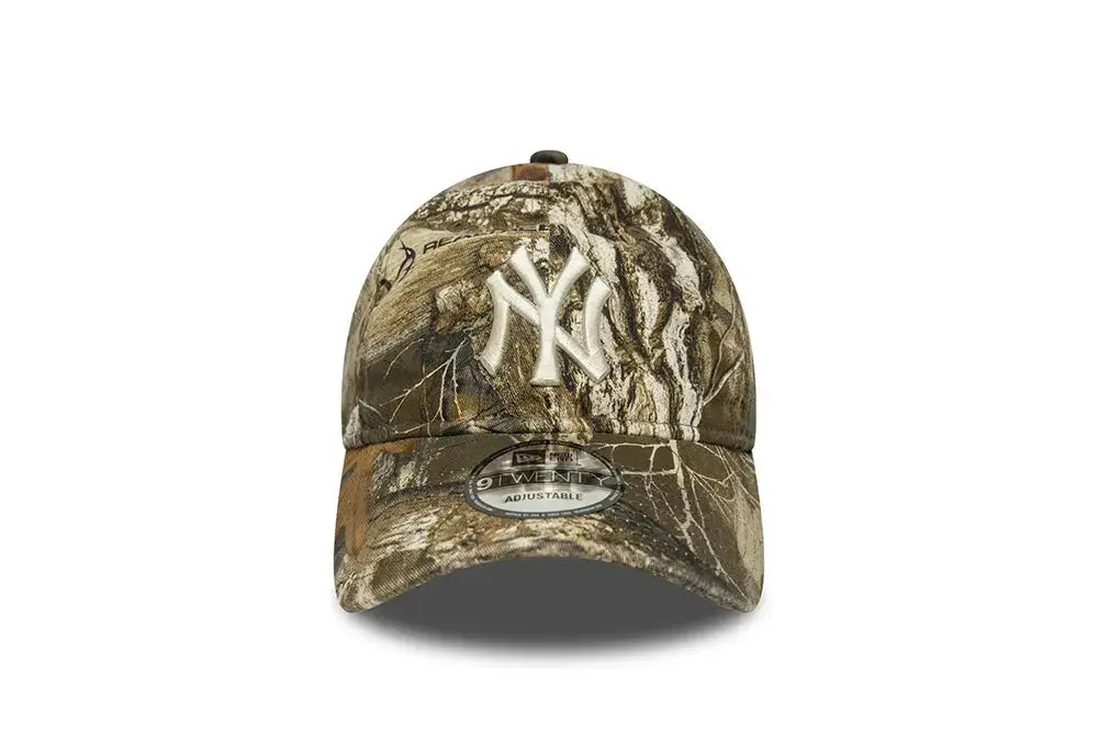 New Era Casquette 9TWENTY Adjustable NY Yankees MLB Washed Real Tree New Era
