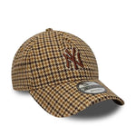 New Era Casquette 9TWENTY A-Frame Check NY Yankees MLB Beige New Era
