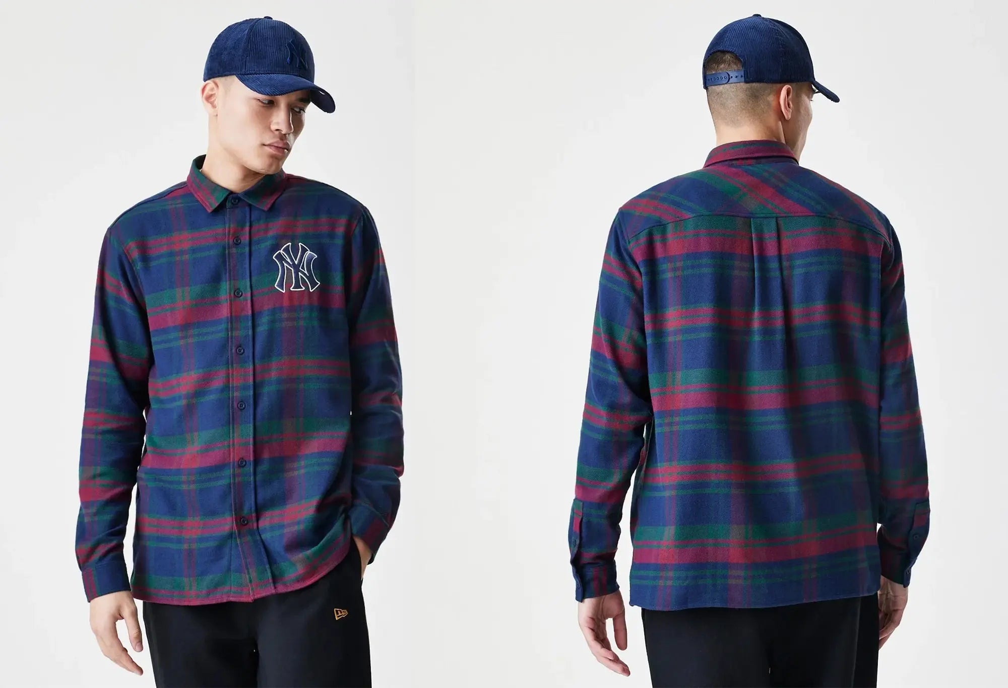New Era Chemise NY Yankees MLB Check navy New Era