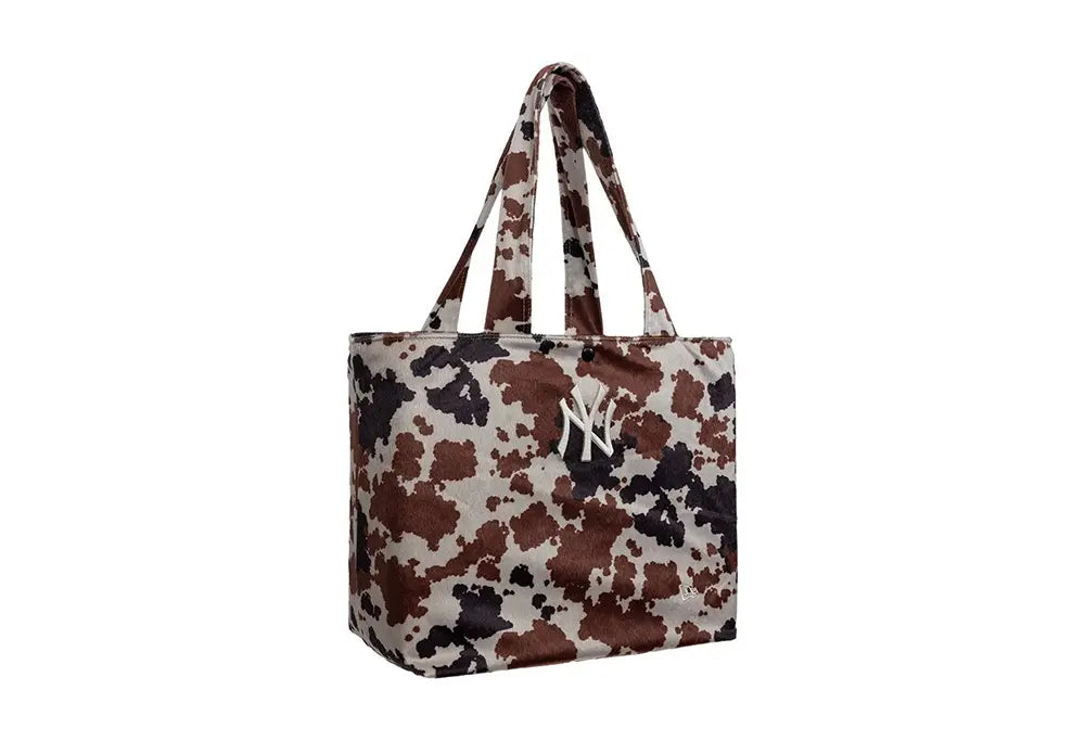 New Era NY Yankees MLB Cow Tote Bag Animal Print Beige New Era