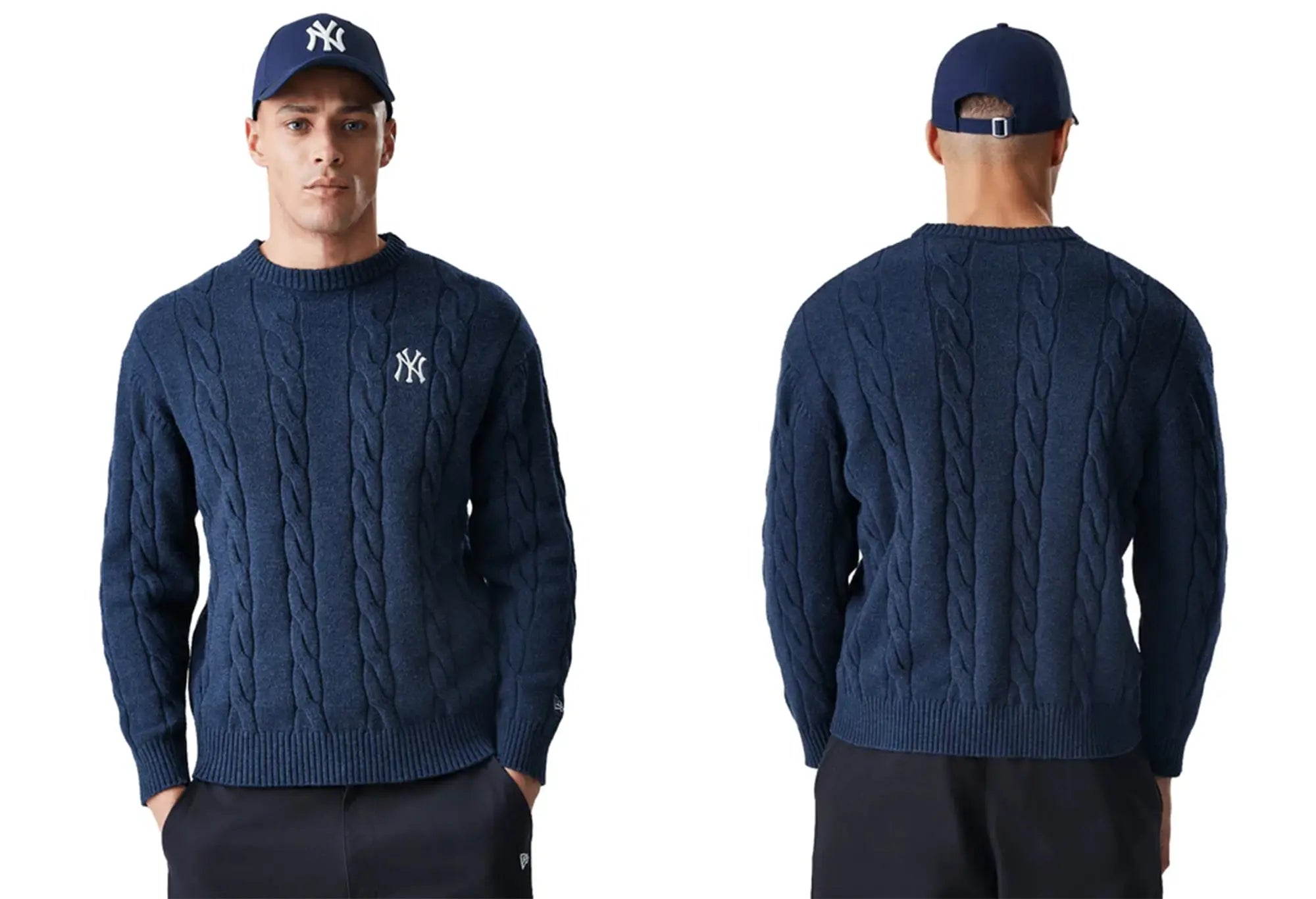 New Era Pull en maille NY Yankees MLB Bleu Marine New Era