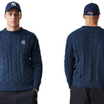 New Era Pull en maille NY Yankees MLB Bleu Marine New Era