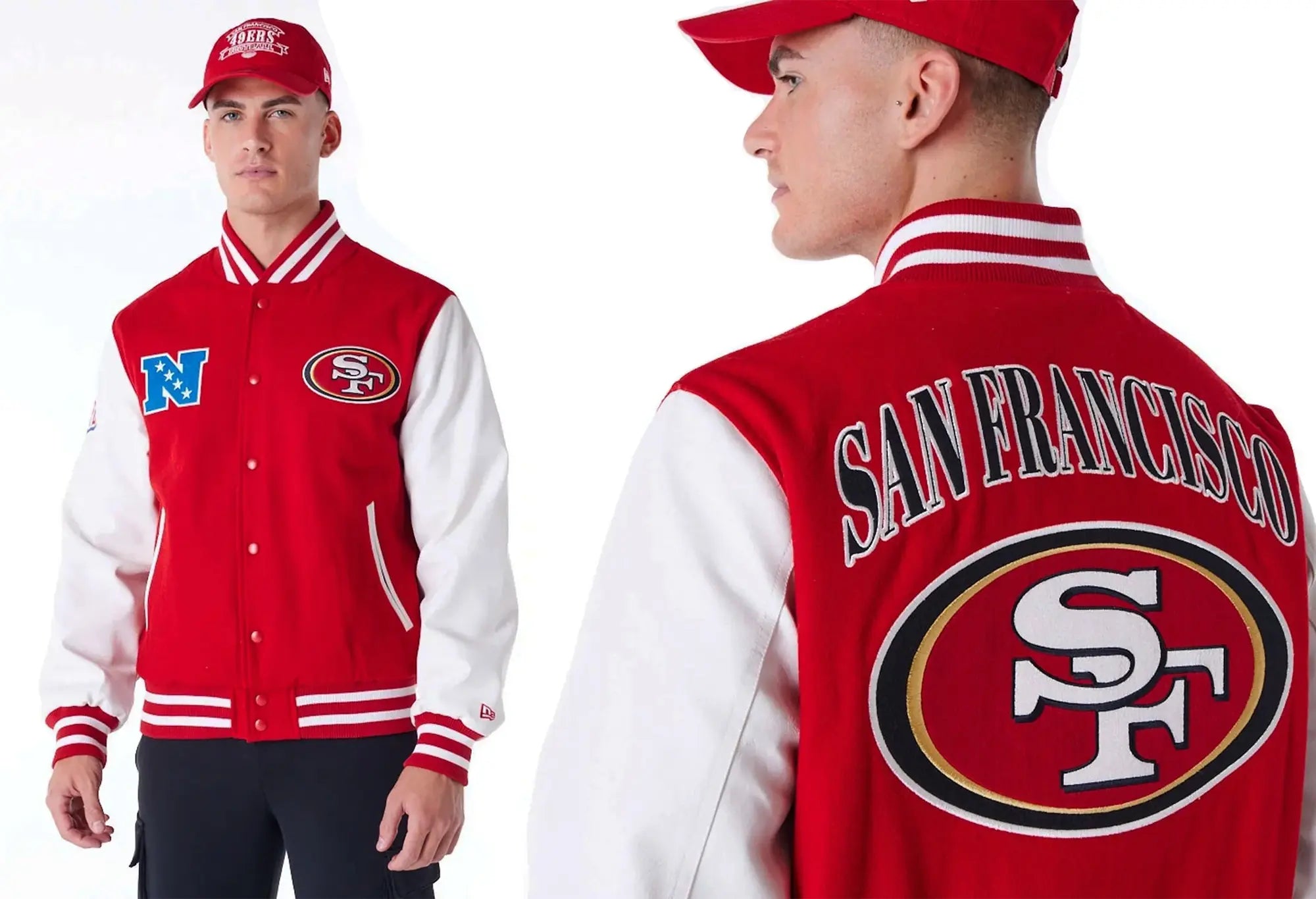 New Era San Francisco 49ers NFL Patch Red Varsity Jacket New Era