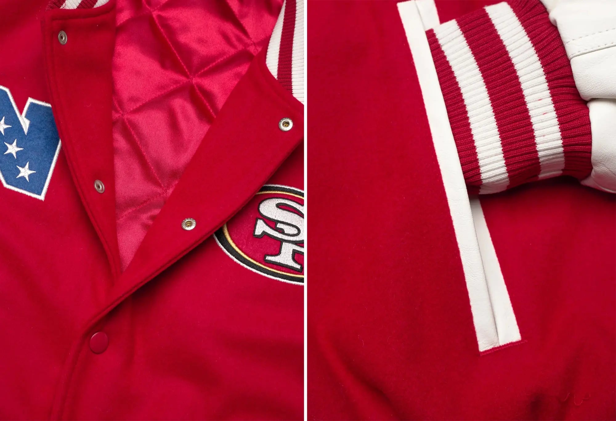 New Era San Francisco 49ers NFL Patch Red Varsity Jacket New Era