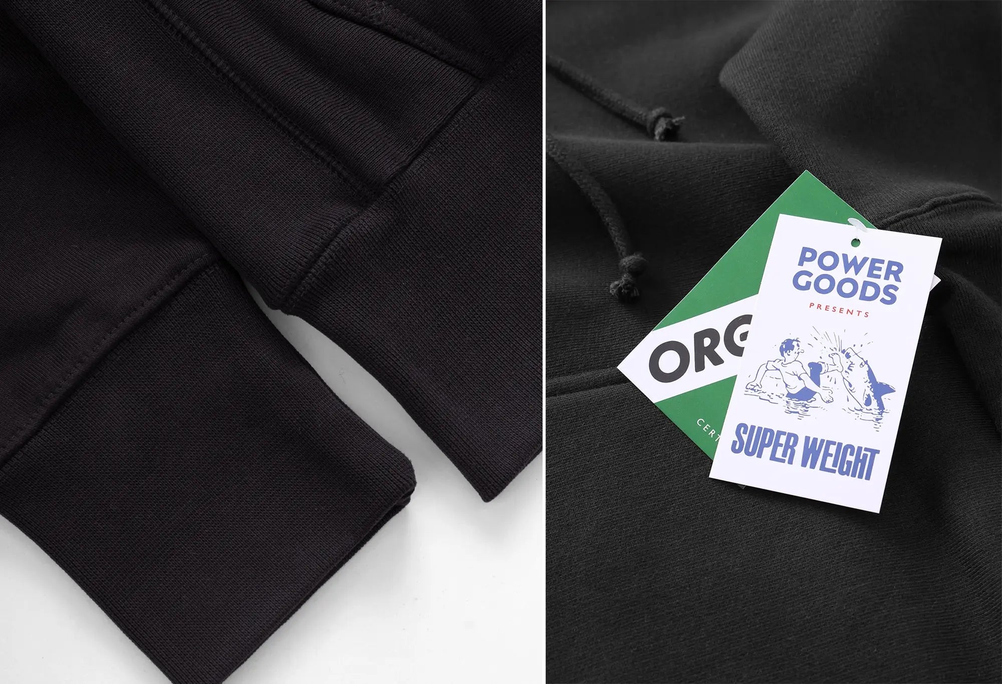 Power Goods Super Weight Hoodie Noir Power Goods