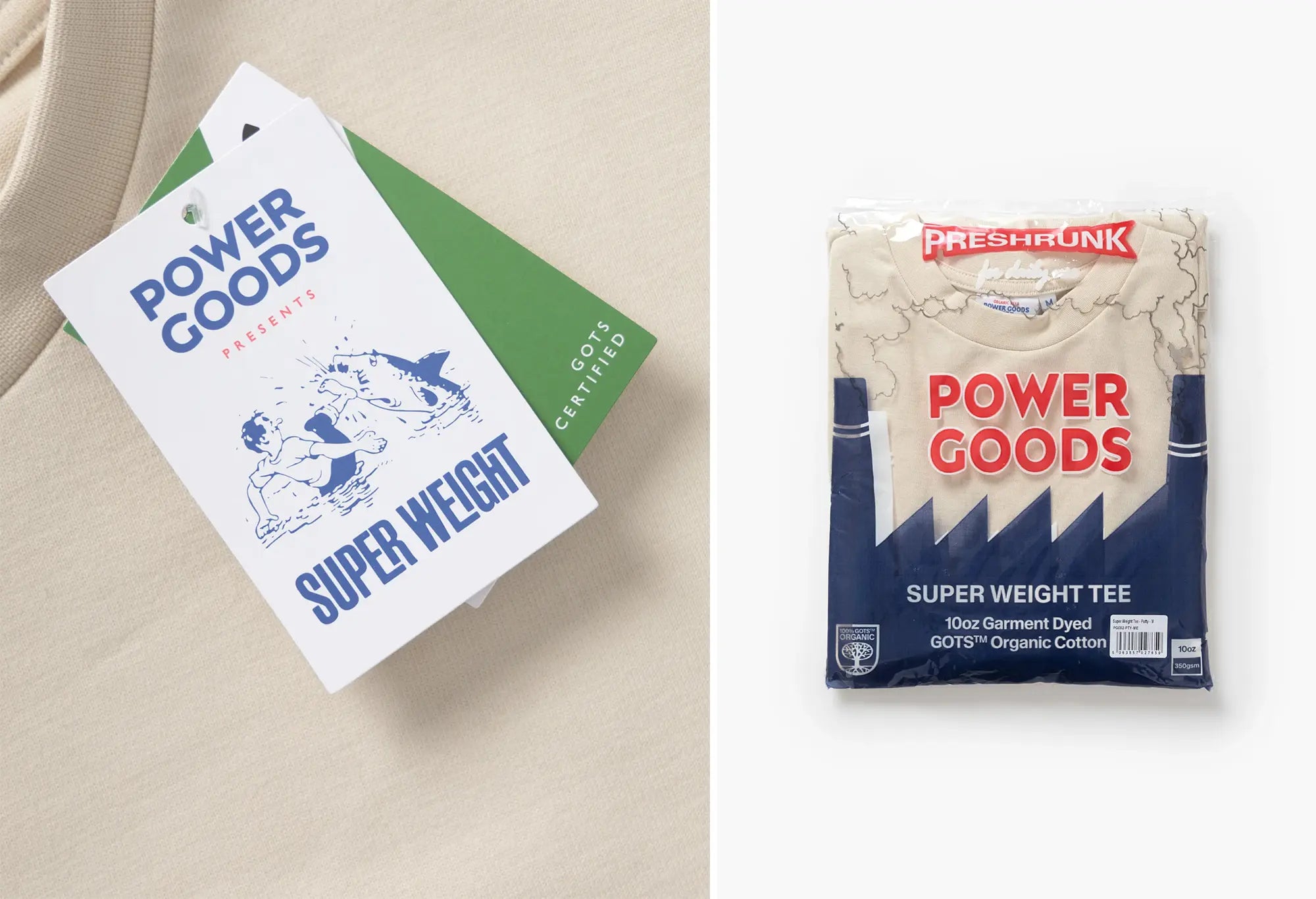 Power Goods Super Weight T-Shirt Putty Power Goods
