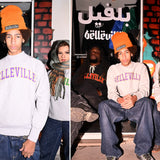 Power Goods Sweat Gris Violet et Or 'Belleville' Power Goods