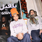 Power Goods Sweat Gris Violet et Or 'Belleville' Power Goods