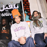 Power Goods Sweat Gris Violet et Or 'Belleville' Power Goods