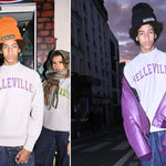 Power Goods Sweat Gris Violet et Or 'Belleville' Power Goods