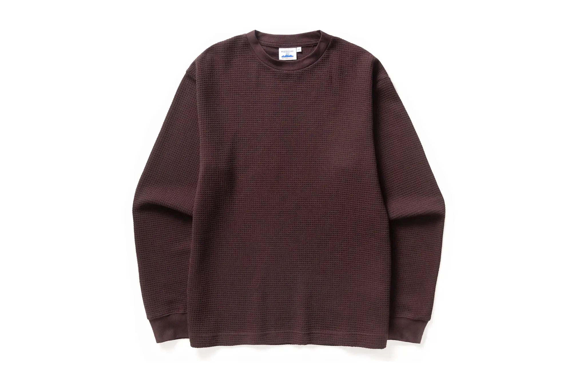 Power Goods Thermal Waffle Long Sleeve Tee - Coffee Power Goods