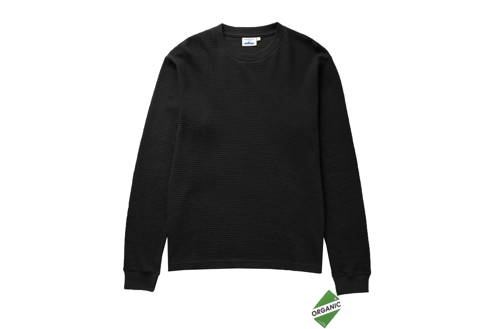 Power Goods Thermal Waffle Long Sleeve Tee - Noir Power Goods