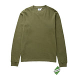 Power Goods Thermal Waffle Long Sleeve Tee -Olive Power Goods