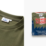 Power Goods Thermal Waffle Long Sleeve Tee -Olive Power Goods