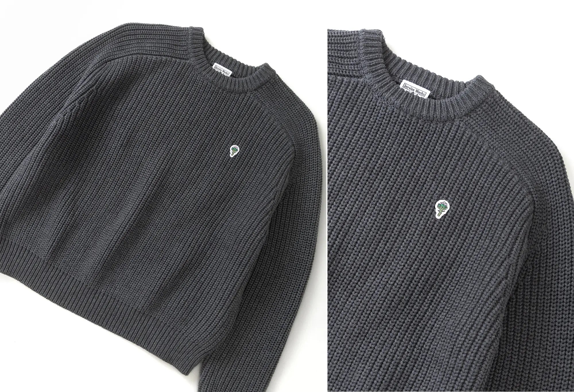 Service Works Artichoke Chunky Knit - Charcoal Service Works