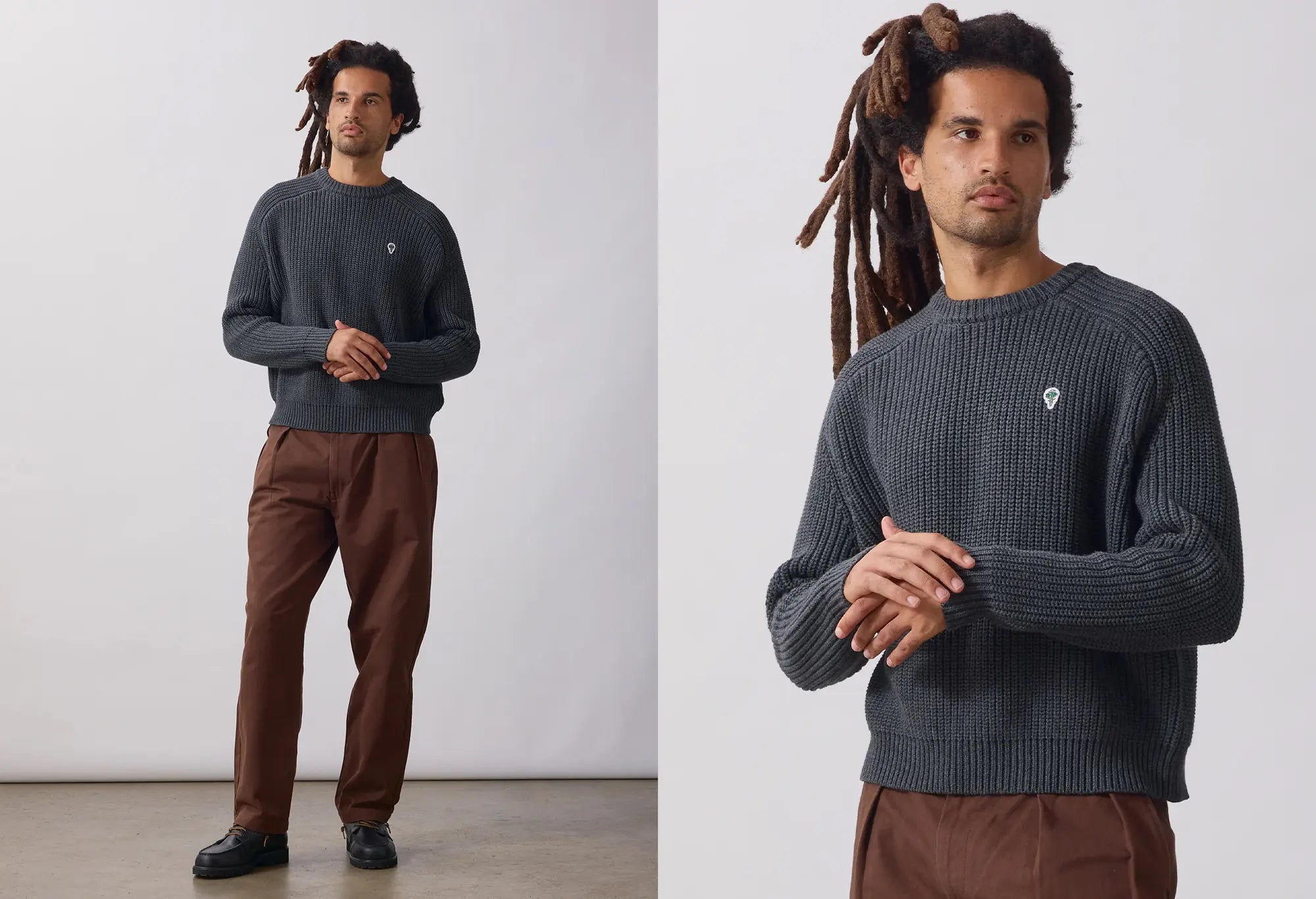 Service Works Artichoke Chunky Knit - Charcoal Service Works
