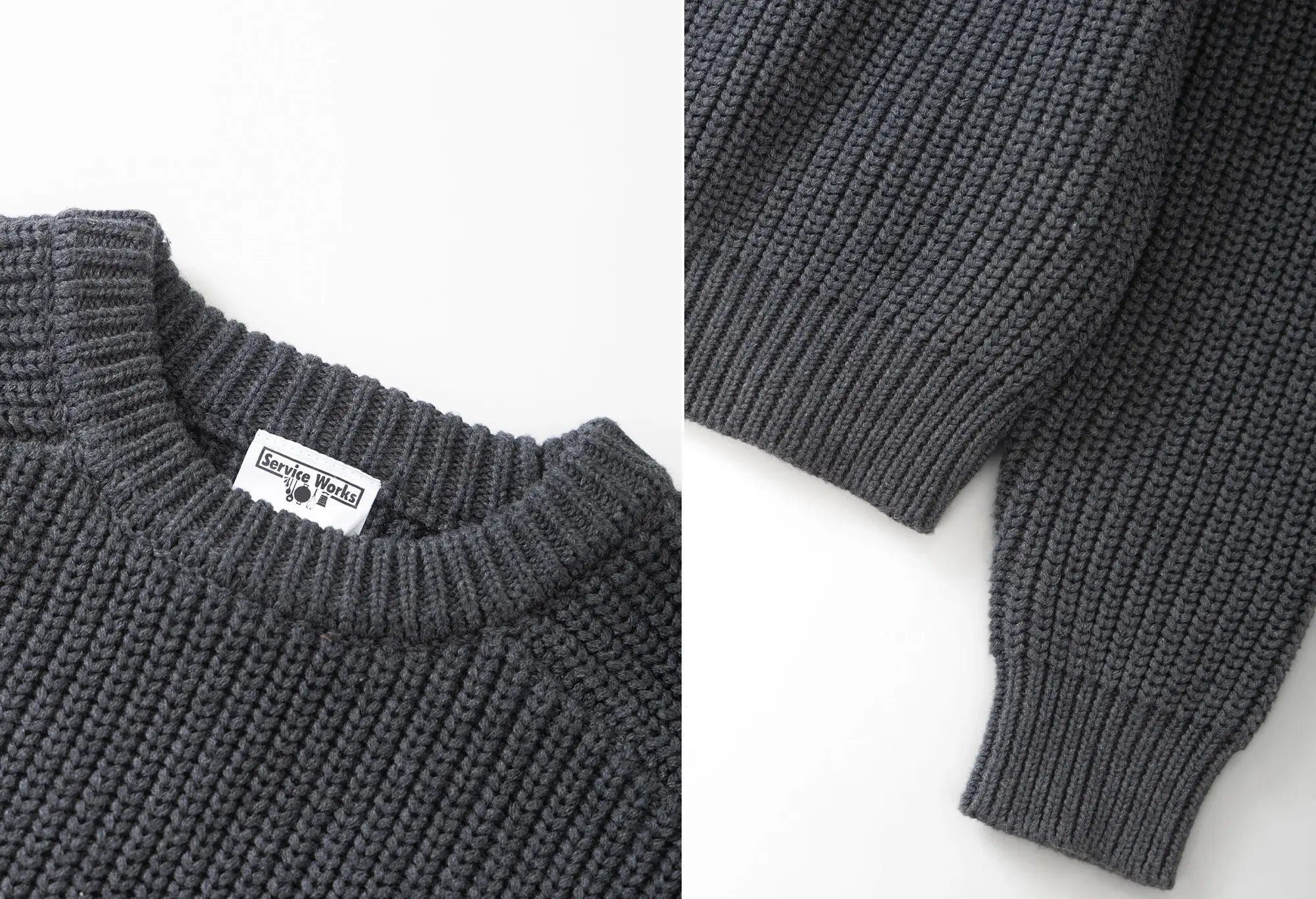 Service Works Artichoke Chunky Knit - Charcoal Service Works