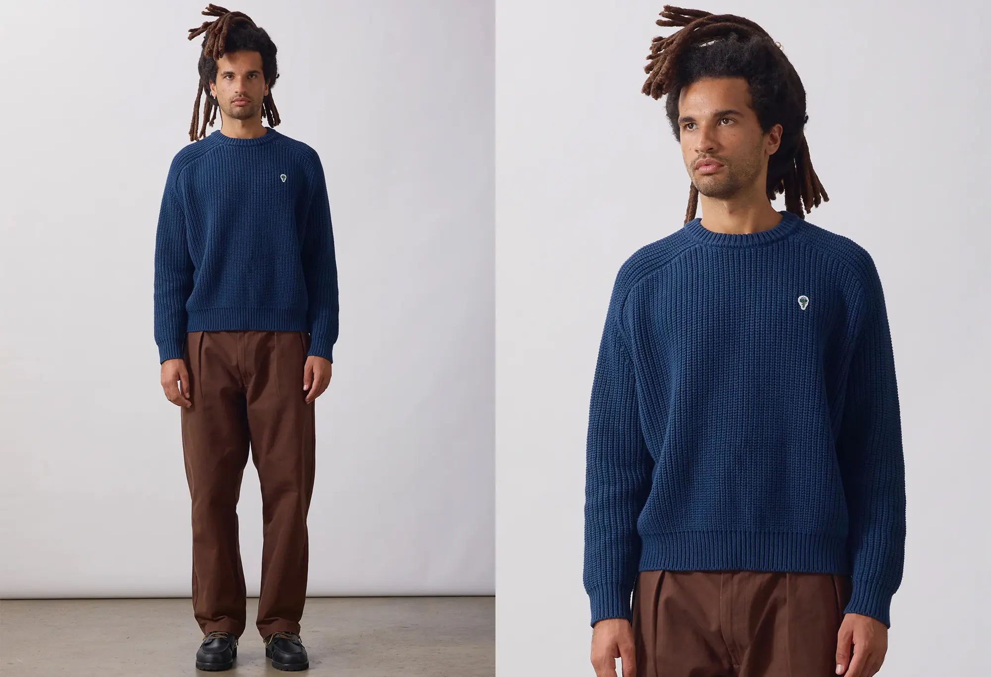Service Works Artichoke Chunky Knit - Navy Service Works