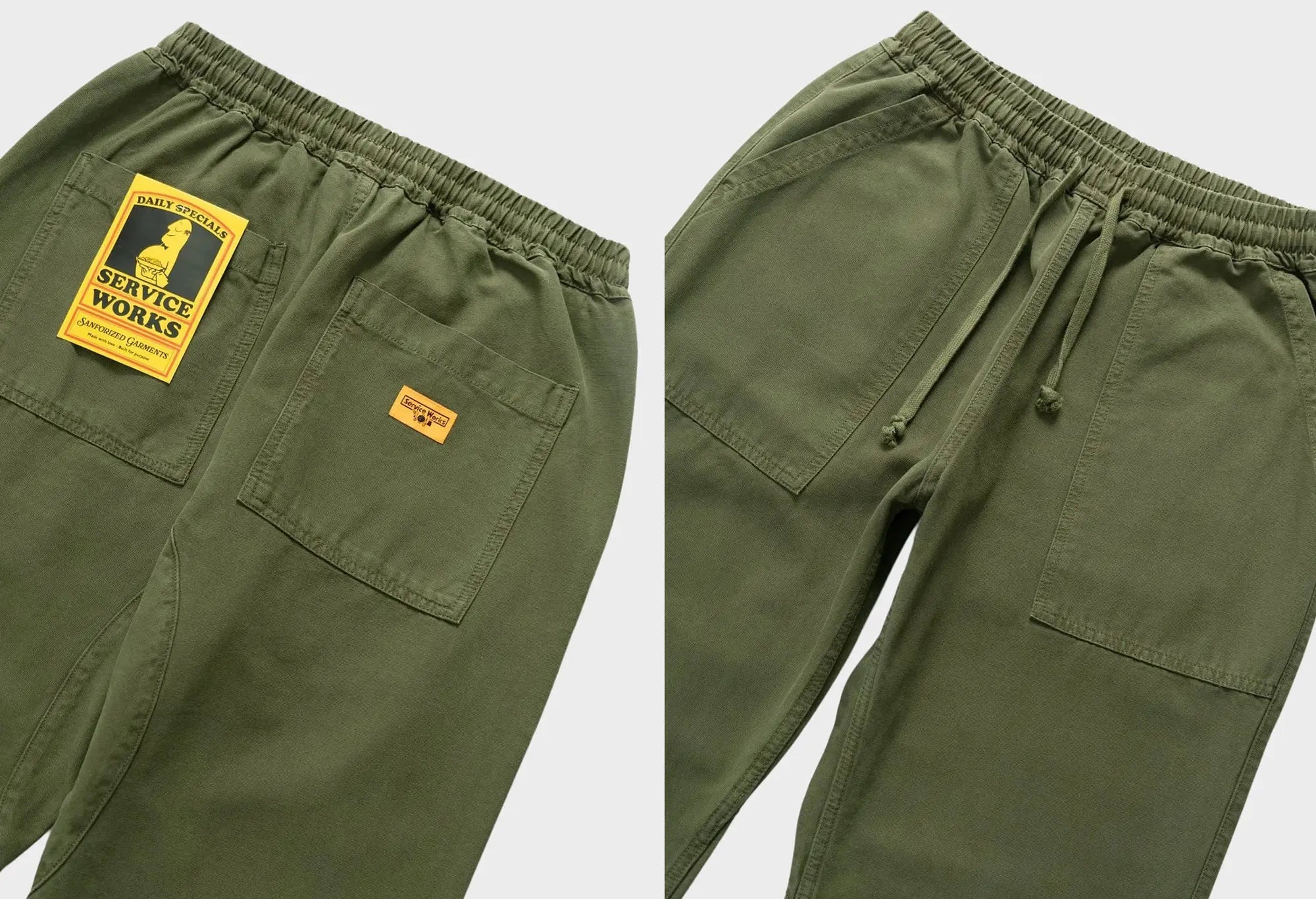 Service Works Easy Chef Pants - Olive Service Works