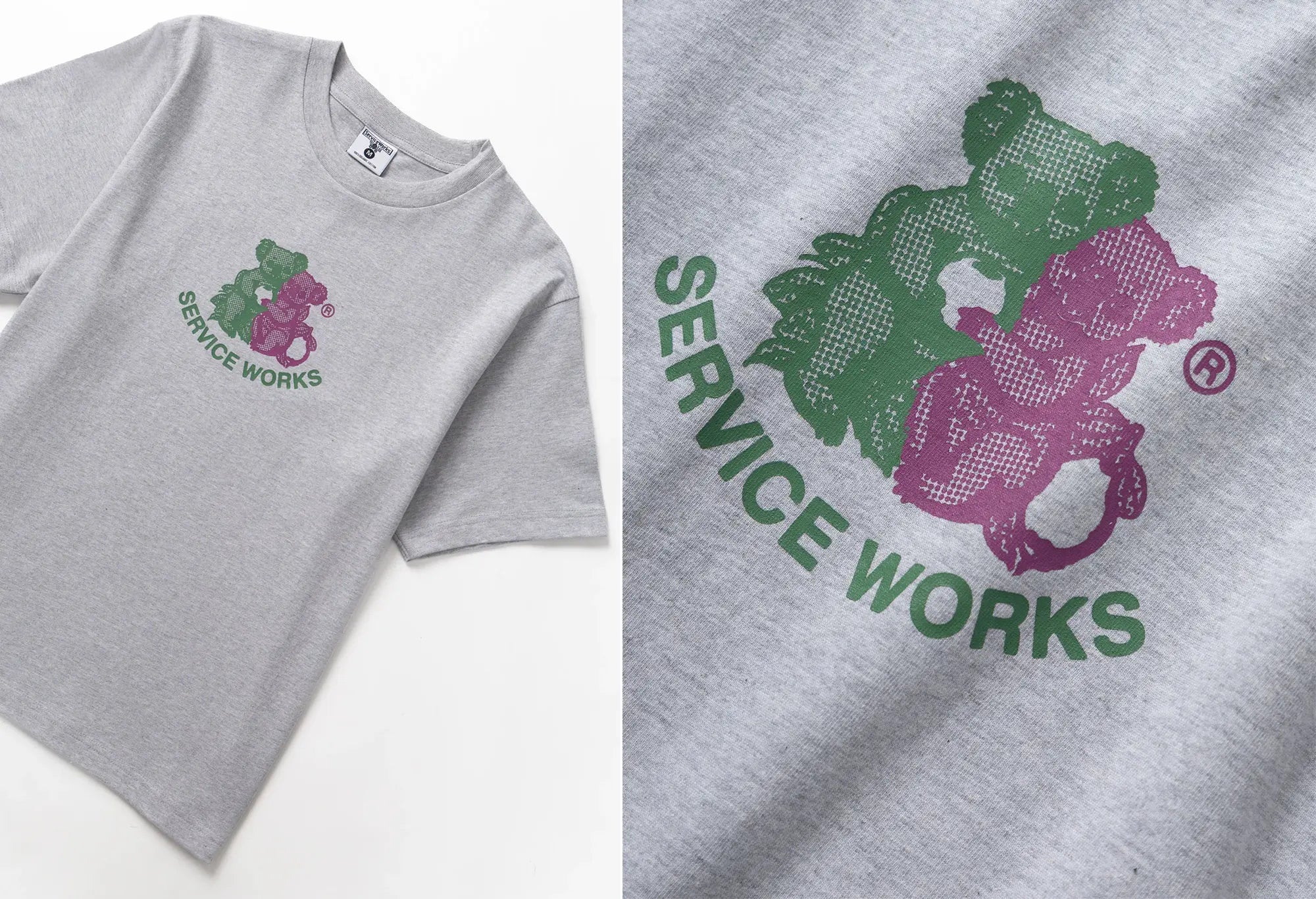 Service Works Family Fruit T-shirt Gris Service Works