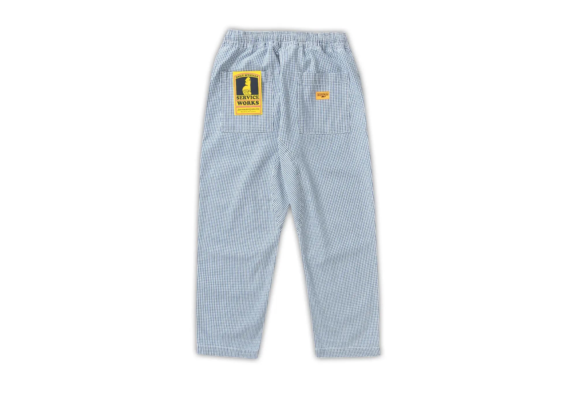 Service Works House Gingham Chef Pants - Bleu Service Works