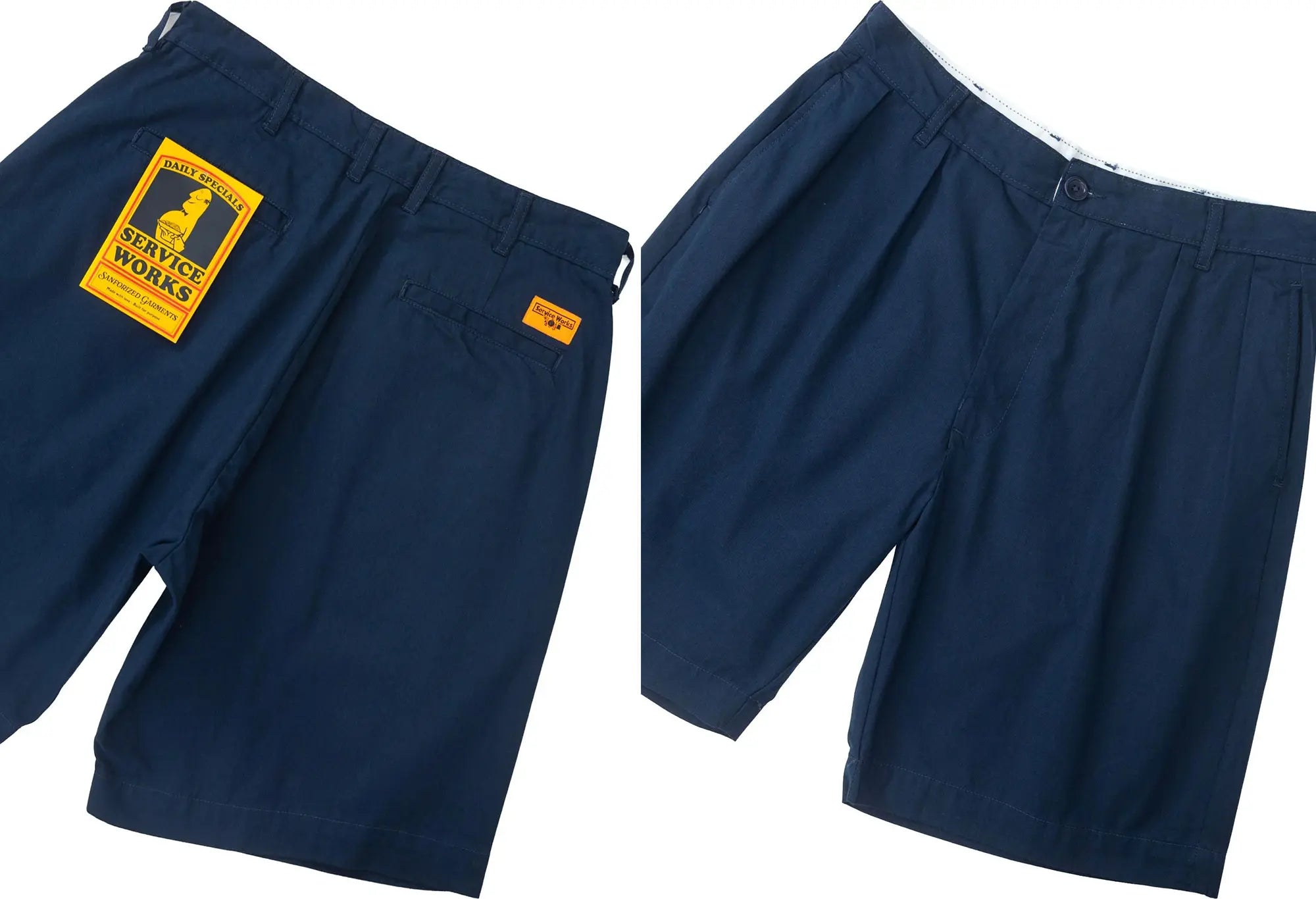 Service Works Twill Part Timer Shorts - Dark Navy - Service Works