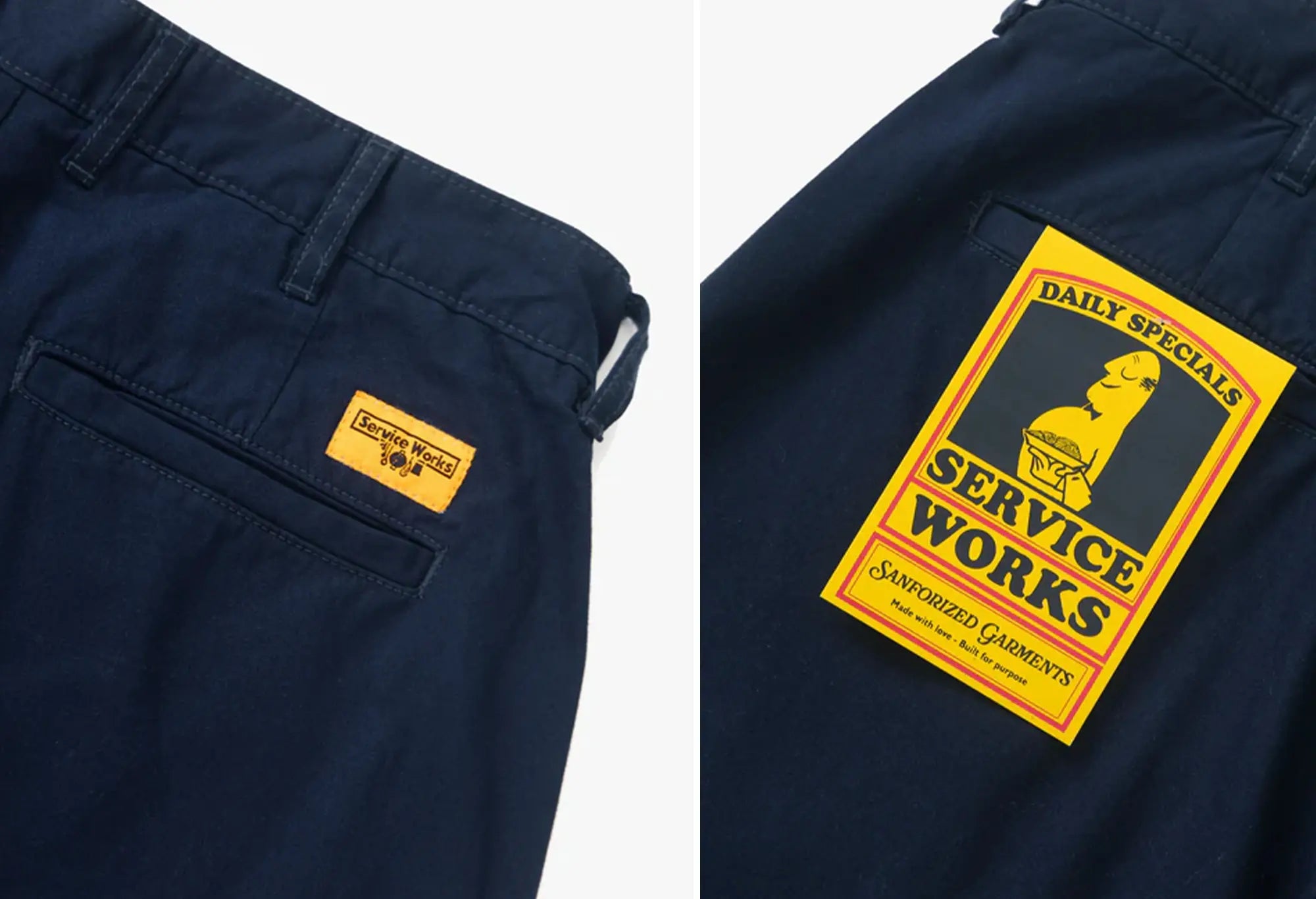Service Works Twill Part Timer Shorts - Dark Navy - Service Works