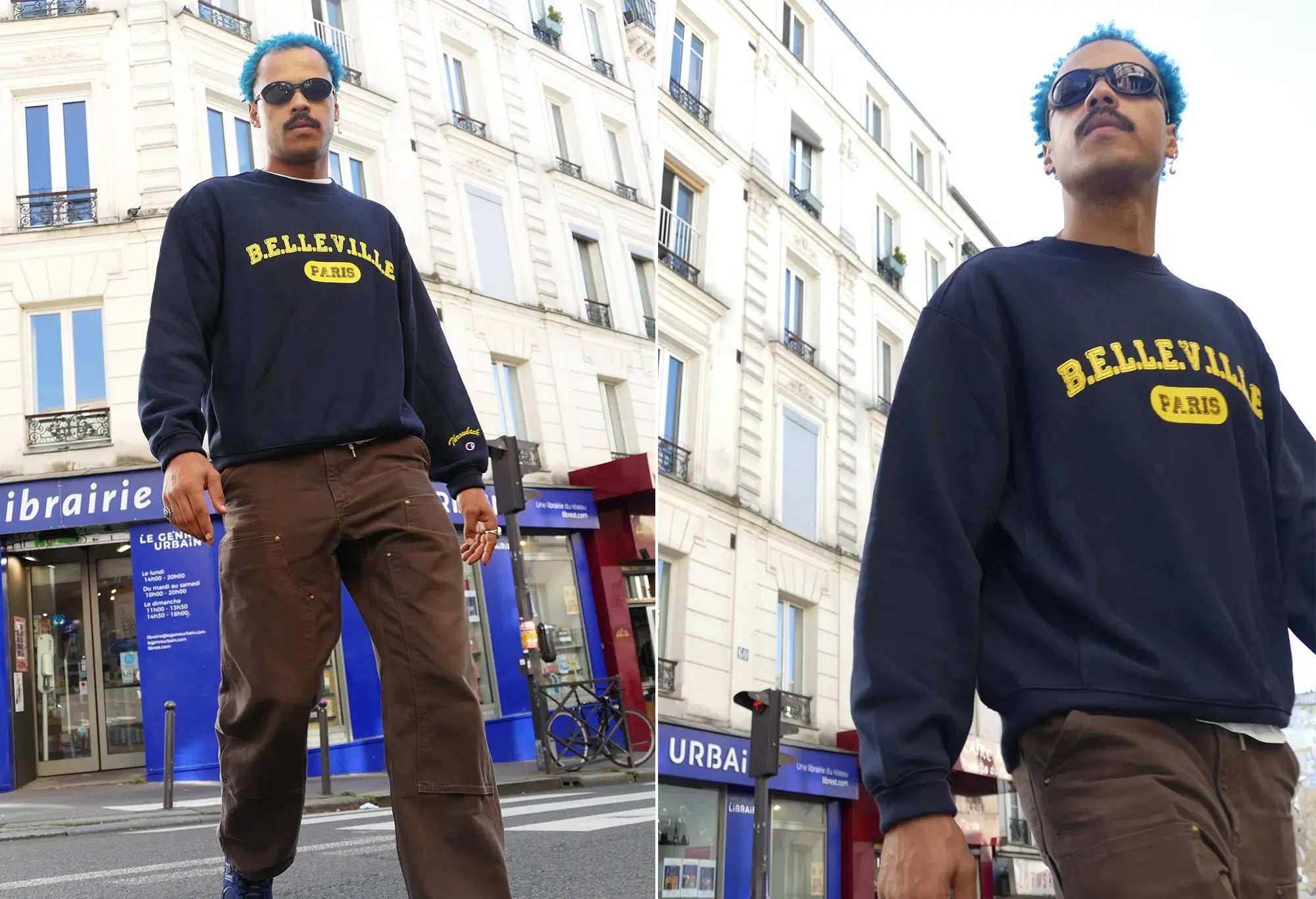 Sweat Navy 'Belleville-Paris' Champion