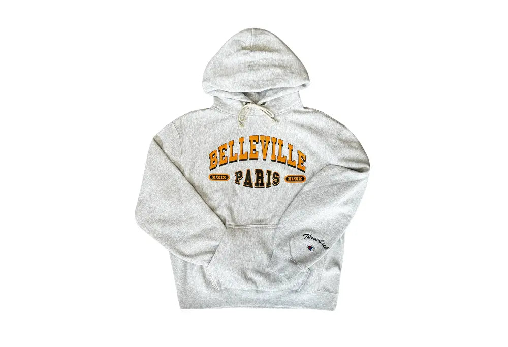 Sweat capuche Gris 'Paris-Belleville' Champion