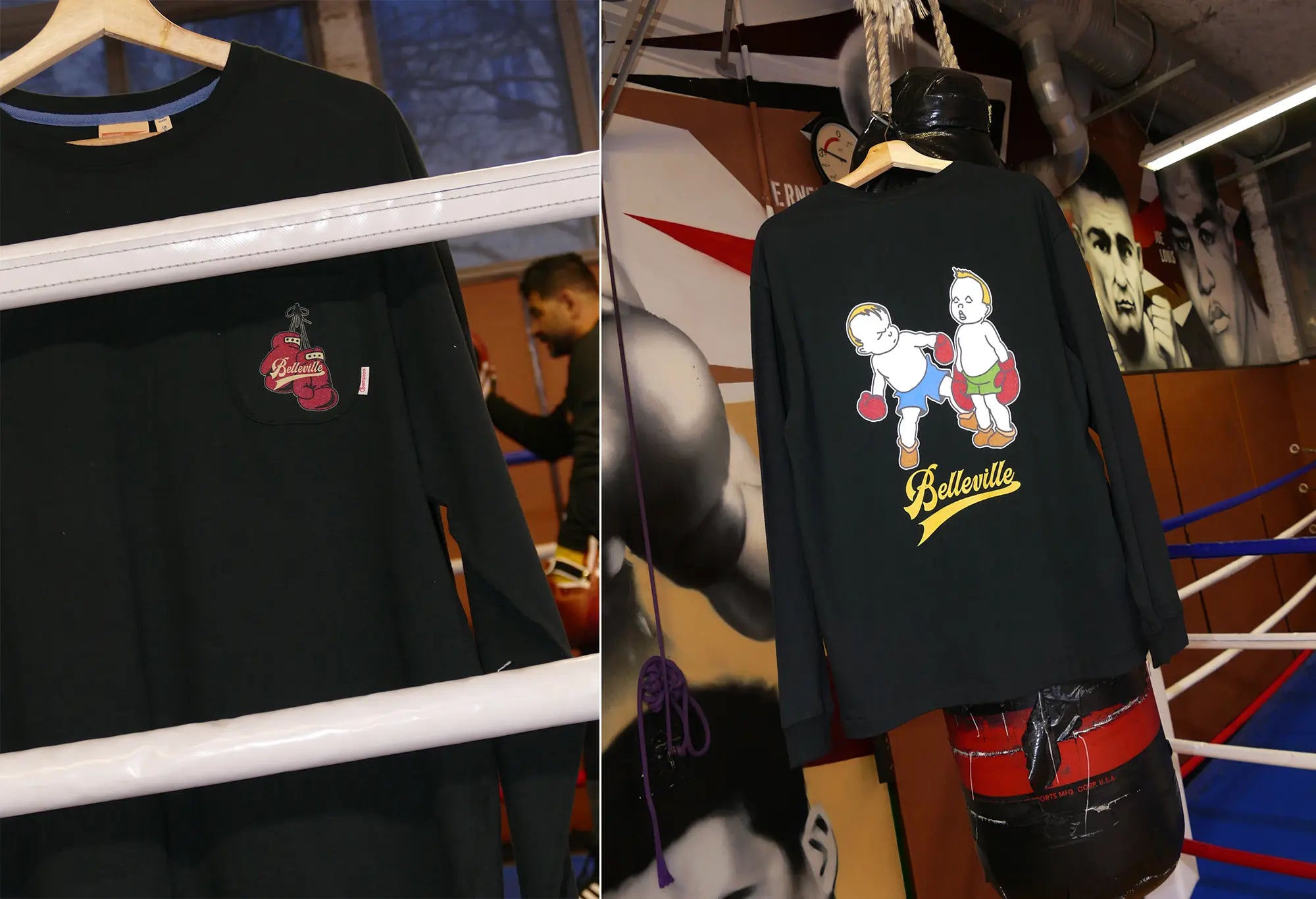 T-shirt Champion à Manches Longues Bébé Boxeur Belleville Throwback