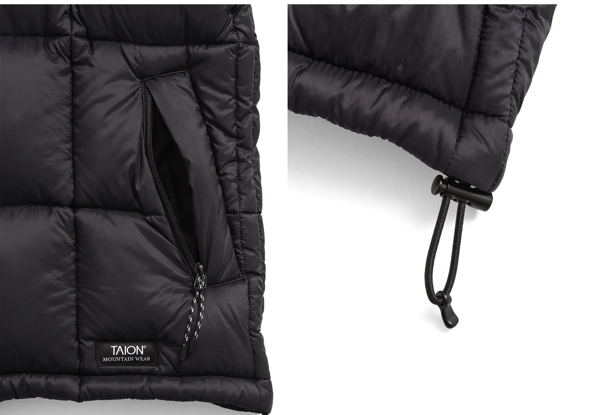 Taion Doudoune Mountain à capuche, Zip <Compactable> Taion