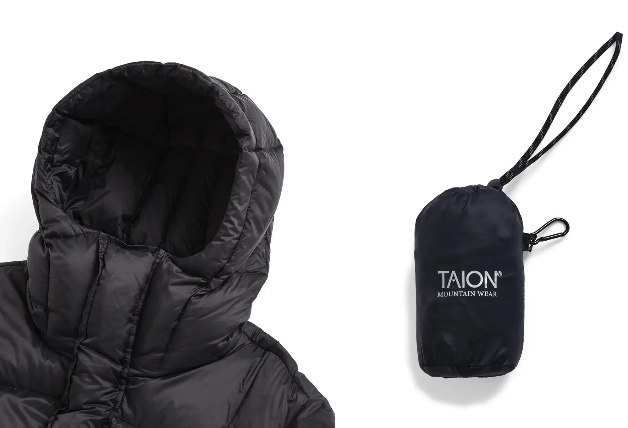 Taion Doudoune Mountain à capuche, Zip <Compactable> Taion