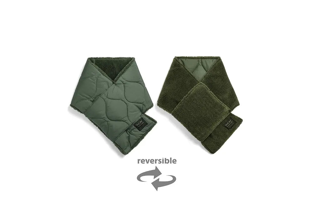 Taion  Écharpe Militaire Réversible Down | Olive Taion
