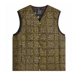 Taion Gilet col V en duvet à motif Léopard Taion