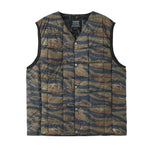 Taion Gilet col V en duvet à rayures tigrées Taion