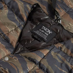 Taion Gilet col V en duvet à rayures tigrées Taion