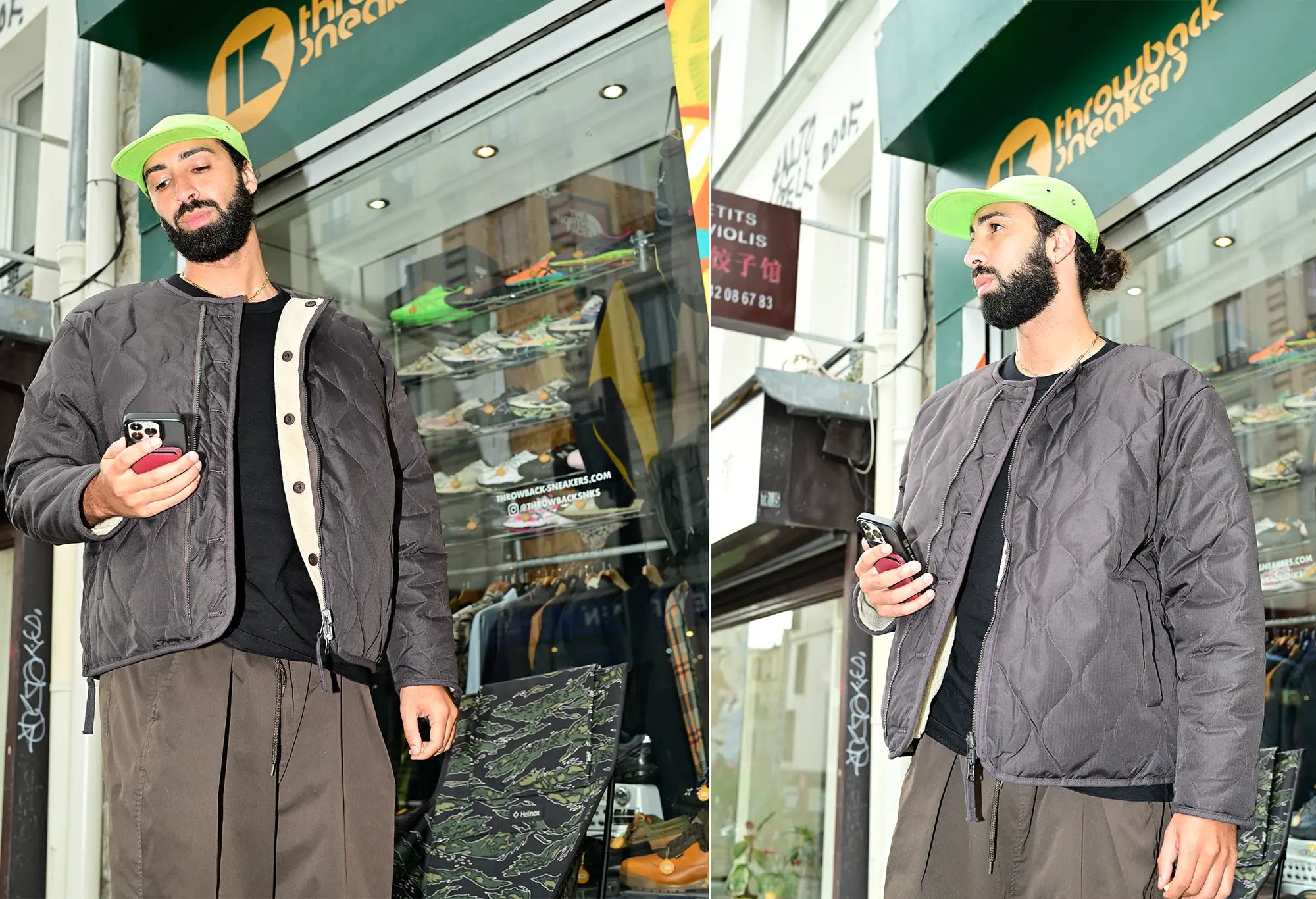 Taion MILITARY Reversible Crew-neck JACKET - Choco Taion
